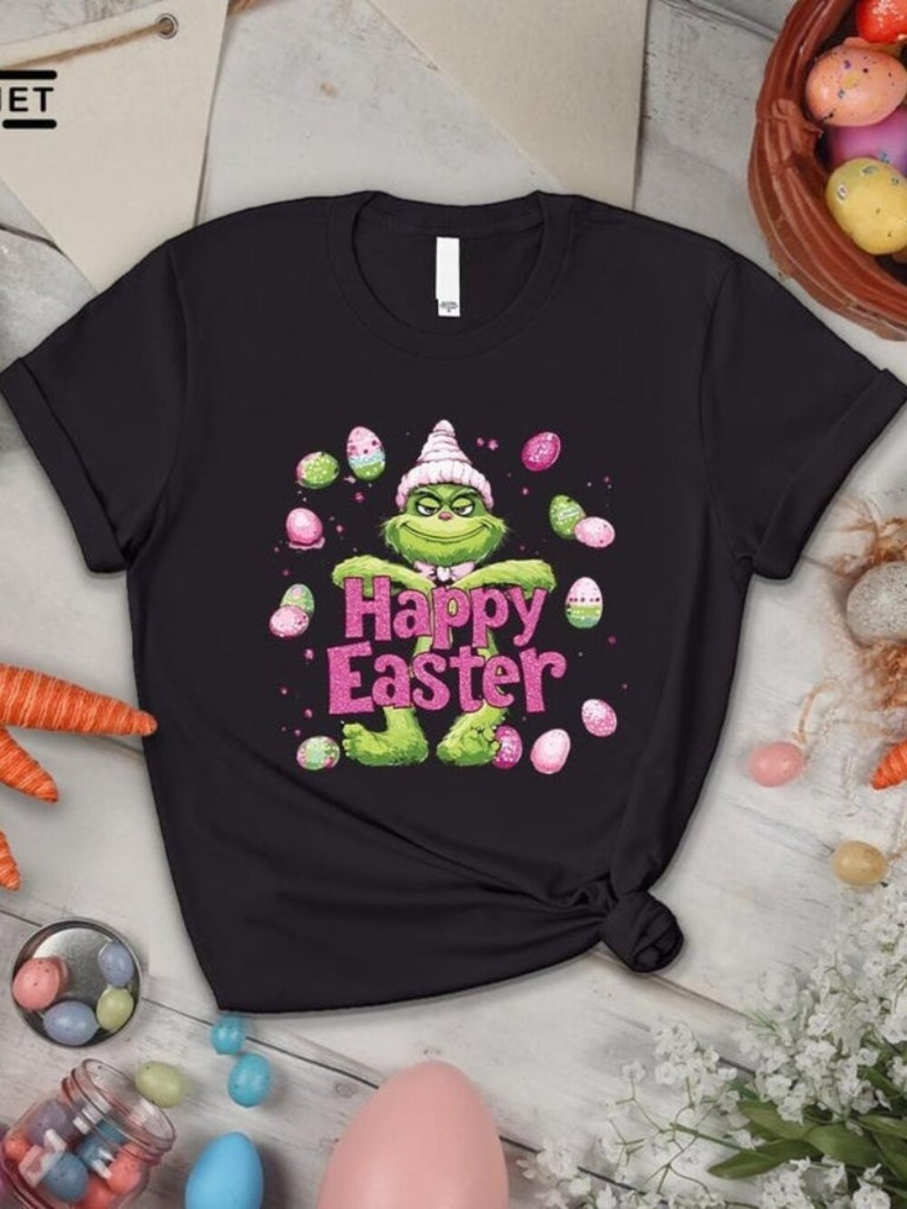 Happy Easter Grinchy Bunny Shirt, Funny Easter Graphic Tee